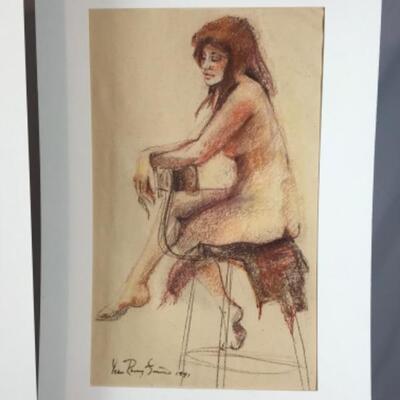 D - 175 Jean Ranney Smith Original Pastel Nude Art