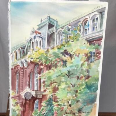 D - 180 Jean Ranney Smith Original Watercolor Paintings “Maryland In” “Brick Church”