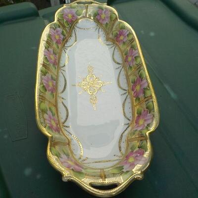 Vintage " Serving Platter 14 in. long by Nippon."