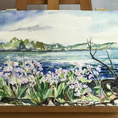 D - 183 Jean Ranney Smith Original â€œWater Sceneryâ€ Watercolor Paintings