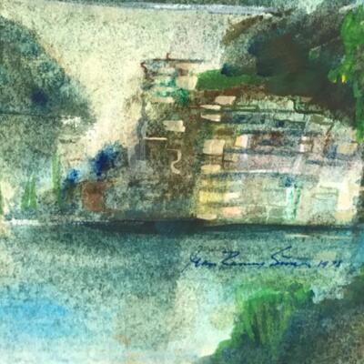 D- 184 Jean Ranney Smith Original Watercolor Paintings “Lake Scenery”