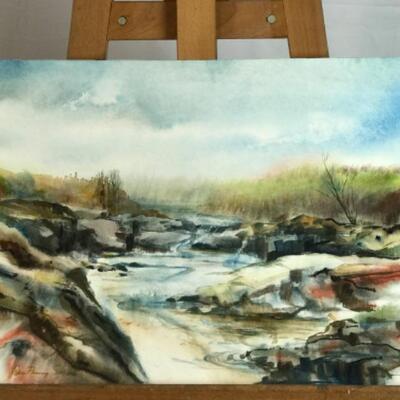 D - 185 Jean Ranney Smith Original “River Scenery” Watercolor Paintings