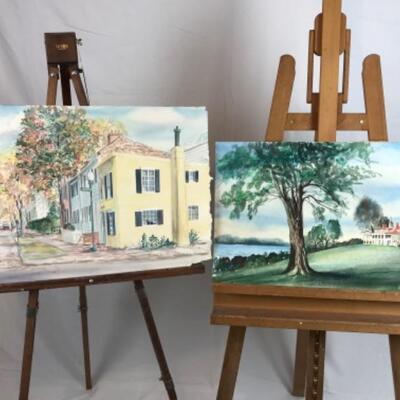D - 191 Jean Ranney Smith Original Watercolor Paintings “Waterfront Property” “St. Mary’s Street “