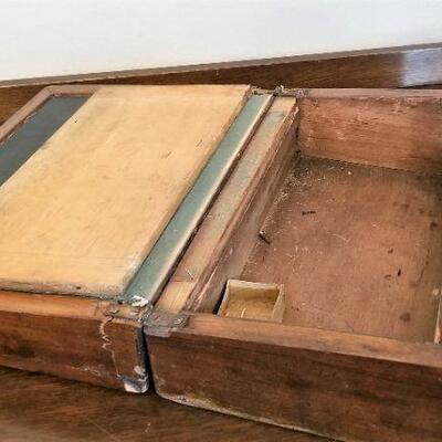 Lot #208  Antique English Writing Slope - all original