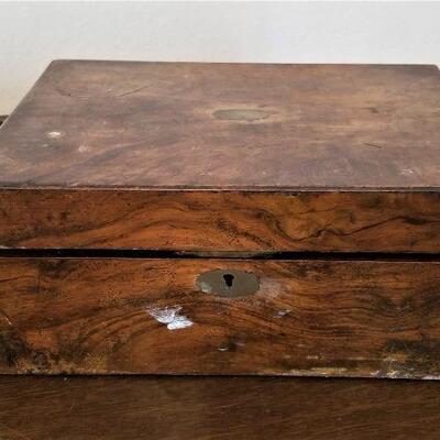 Lot #208  Antique English Writing Slope - all original