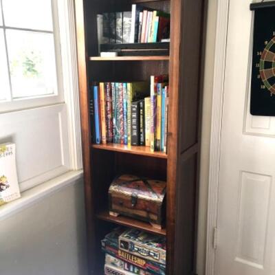 Tall Wooden Bookshelf  64â€ x 20â€ x 13â€