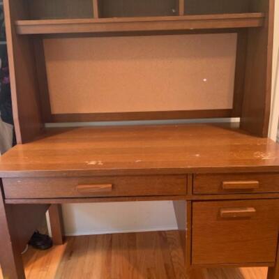 Pottery Barn Desk & Wood Hutch 40â€ x 30â€ x 26â€