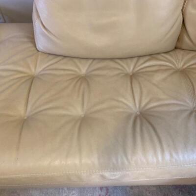 400: Roche Bobois Leather Sectional Sofa and Ottoman 