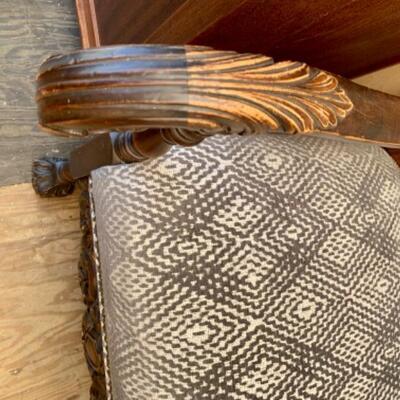 Antique Large Elegant Chair Throne 48â€ x 26â€ x 21â€