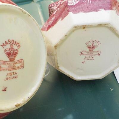 ' Vintage Mason's Vista Tea Pot and Milk Pitcher".