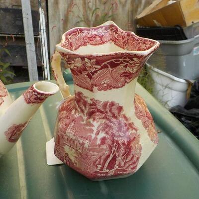 ' Vintage Mason's Vista Tea Pot and Milk Pitcher".