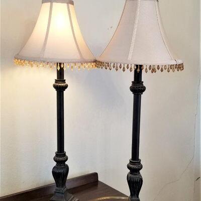 Lot #212  Pair of Contemporary Table Lamps - working condition