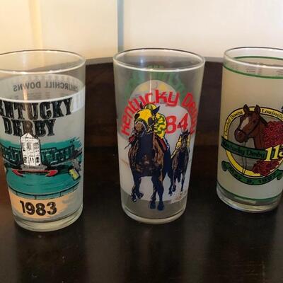 3X COLLECTIBLE KENTUCKY DERBY GLASSES