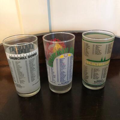 3X COLLECTIBLE KENTUCKY DERBY GLASSES