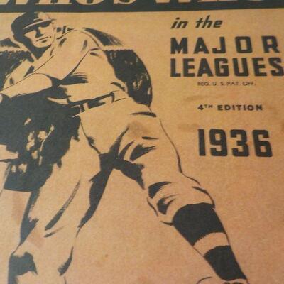 " 1936 and 1938 Who's Who Major Baseball League's".