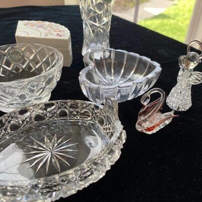 Massive crystal and clear glass lot 