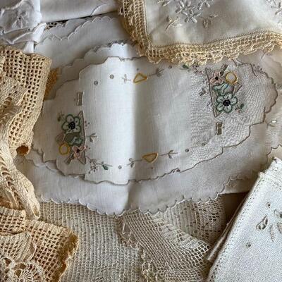 Mega vintage linen lot 