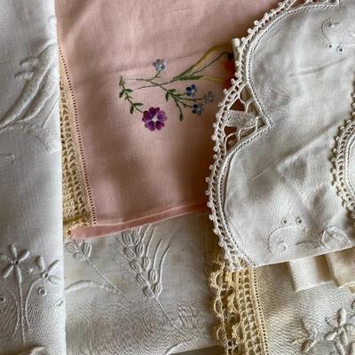 Mega vintage linen lot 