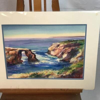 E - 198 Jean Ranney Smith Original Watercolor Painting “Seaside View”
