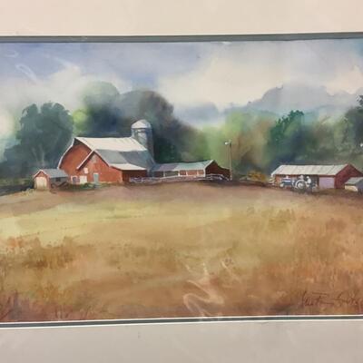 E - 200 Jean Ranney Smith Original Watercolor Paintings “Red Barns”