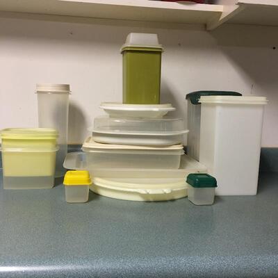 Lot 17 - Canisters, Tupperware, Salt & Pepper Shakers, Pyrex, Corning & More
