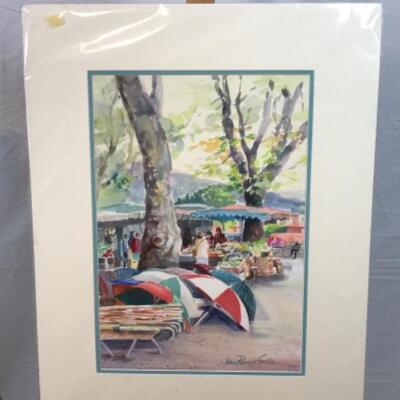 E - 204 Jean Ranney Smith Original Watercolor Painting  “French Market”