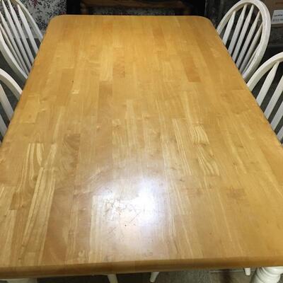 Lot 18 - Dining Table, Chairs, Cabinet & Stool