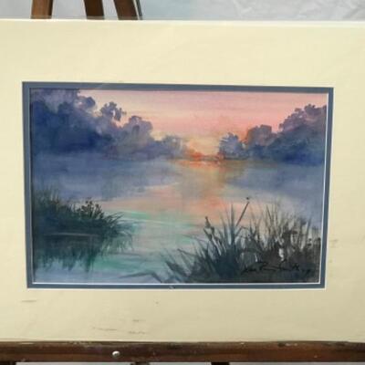 D - 206 Jean Ranney Smith Original Watercolor Paintings “River Scenery”