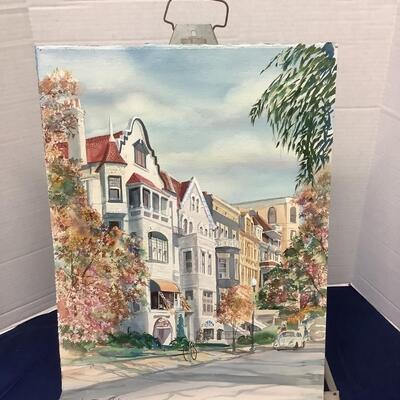 E - 208 Jean Ranney Smith Original Watercolor Painting “City Living”