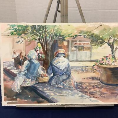 E - 209 Jean Ranney Smith Original Watercolor Painting  “Market House”