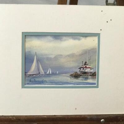 C - 212 Jean Ranney Smith Original Lighthouse Watercolor Paintings
