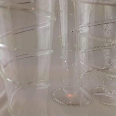 4 Blown Glass Flutes