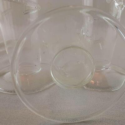 4 Blown Glass Flutes