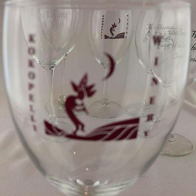 6 Souvenir Glass Stemware