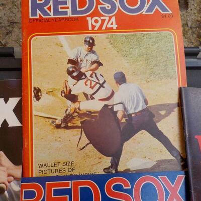 "1974, 75, 76, 77 , Boston Red sox Year books, (4),"