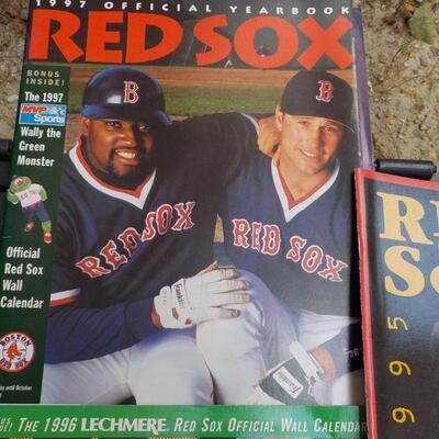 " 1995, 96, 97, Boston Red Sox Year Books".