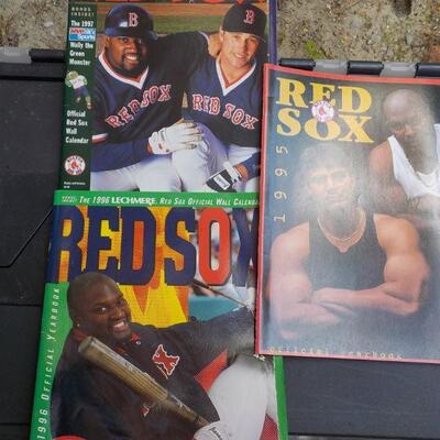 " 1995, 96, 97, Boston Red Sox Year Books".
