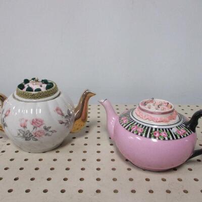 Lot 37 -  Teapots Pin Cushions Noritake & Embassy