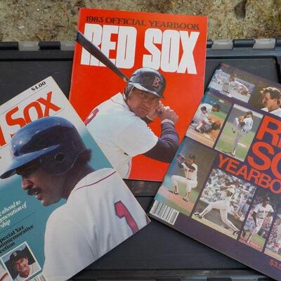 " 1982, 83, 84 Official Red Sox Year Books (3)."