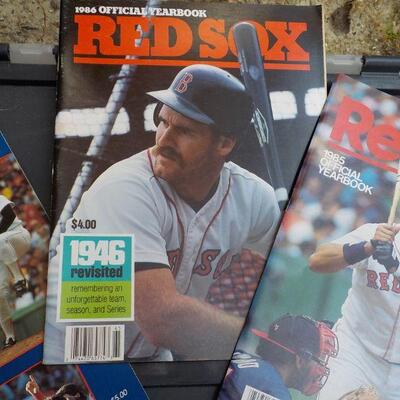 " 1985, 86, 87, Official Red Sox Year Books",