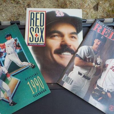" 1988, 89, 90, Official Red Sox Year Books." (3)