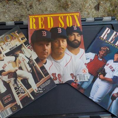 " 1991, 92, 93, Official Red Sox Year Books." (3)