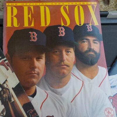 " 1991, 92, 93, Official Red Sox Year Books." (3)
