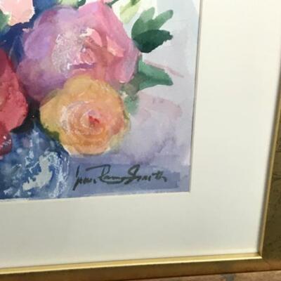 B - 226 Jean Ranney Smith Original Floral  Watercolor Paintings