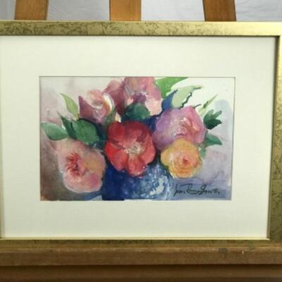 B - 226 Jean Ranney Smith Original Floral  Watercolor Paintings
