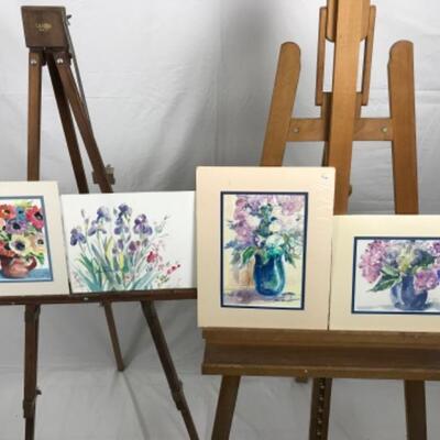 E - 232 Jean Ranney Smith Original Floral Watercolor Paintings
