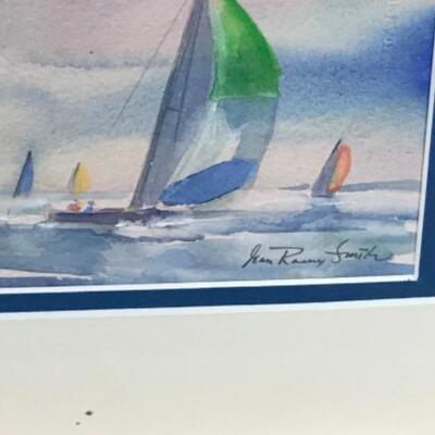 E - 234 Jean Ranney Smith Original Watercolor Paintings “Seascape”