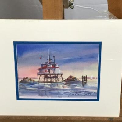 D - 235 Jean Ranney Smith Original Watercolor Paintings “Lighthouse”