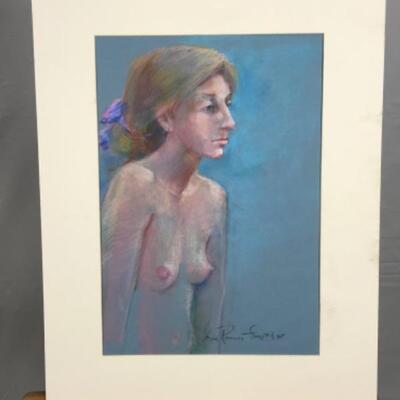 E - 243 Jean Ranney Smith Original Pastel Art Nude Portrait