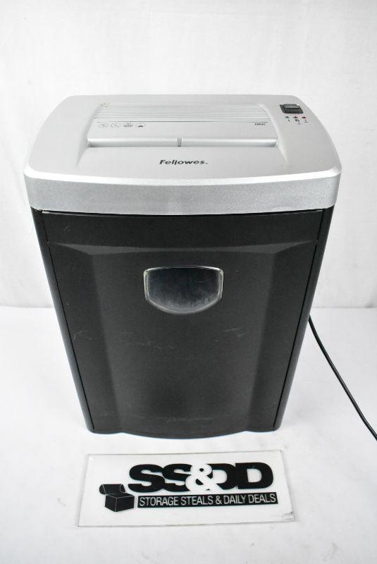 8 Sheets Paper Shredder by Fellowes. Includes collection bin. Model